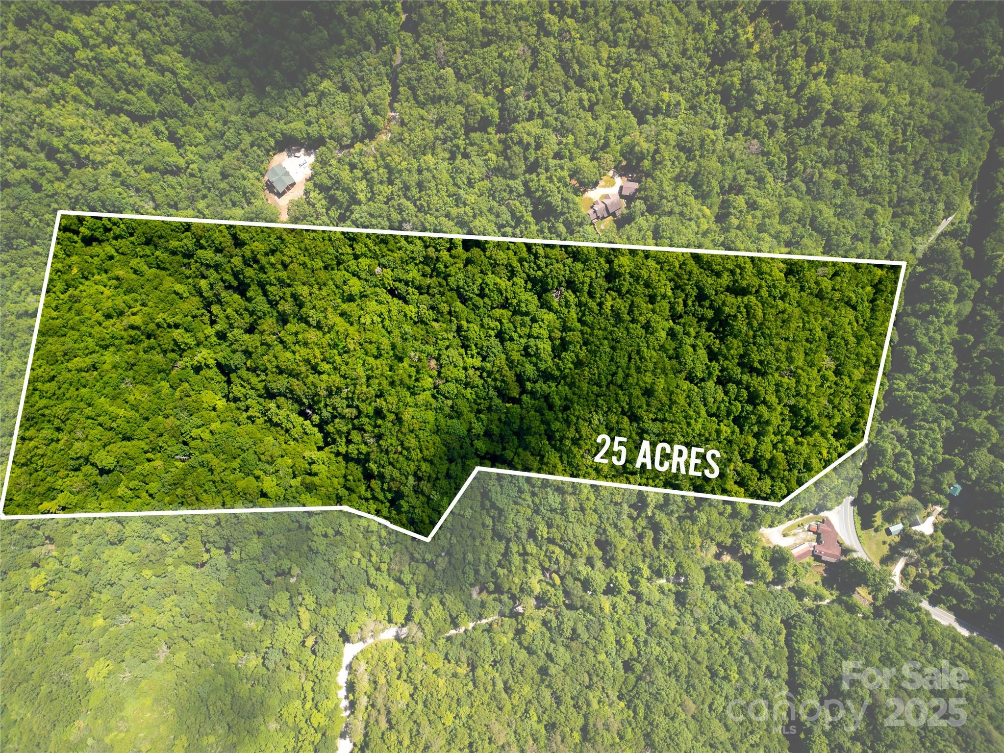 25-acre aerial boundary